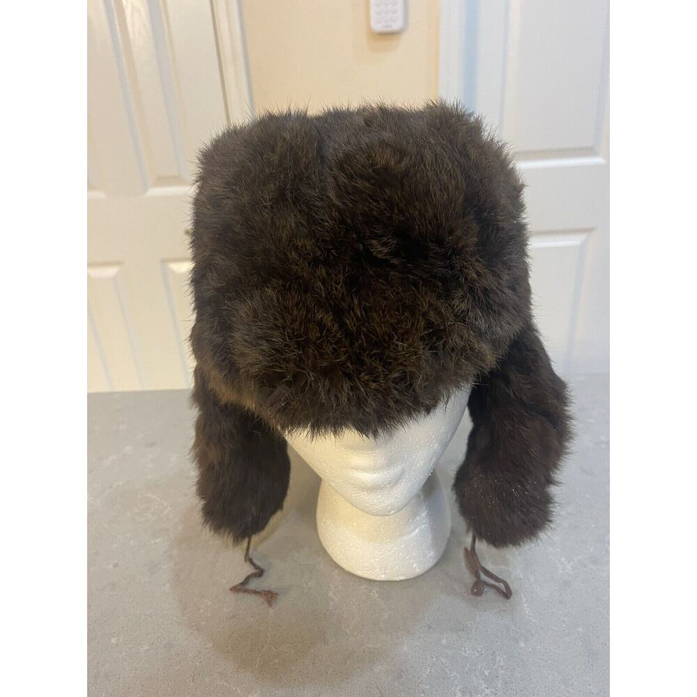 Vintage Brown Soviet USSR Russian Military Fur Hat Elektra